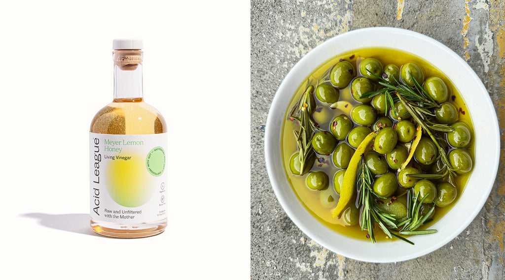 Meyer Lemon & Rosemary Marinated Olives